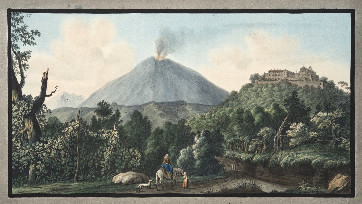 Udsigt over Monte S. Angelo, hvorpå der er et kloster af Camaldolefi-munke, plade XI, fra 