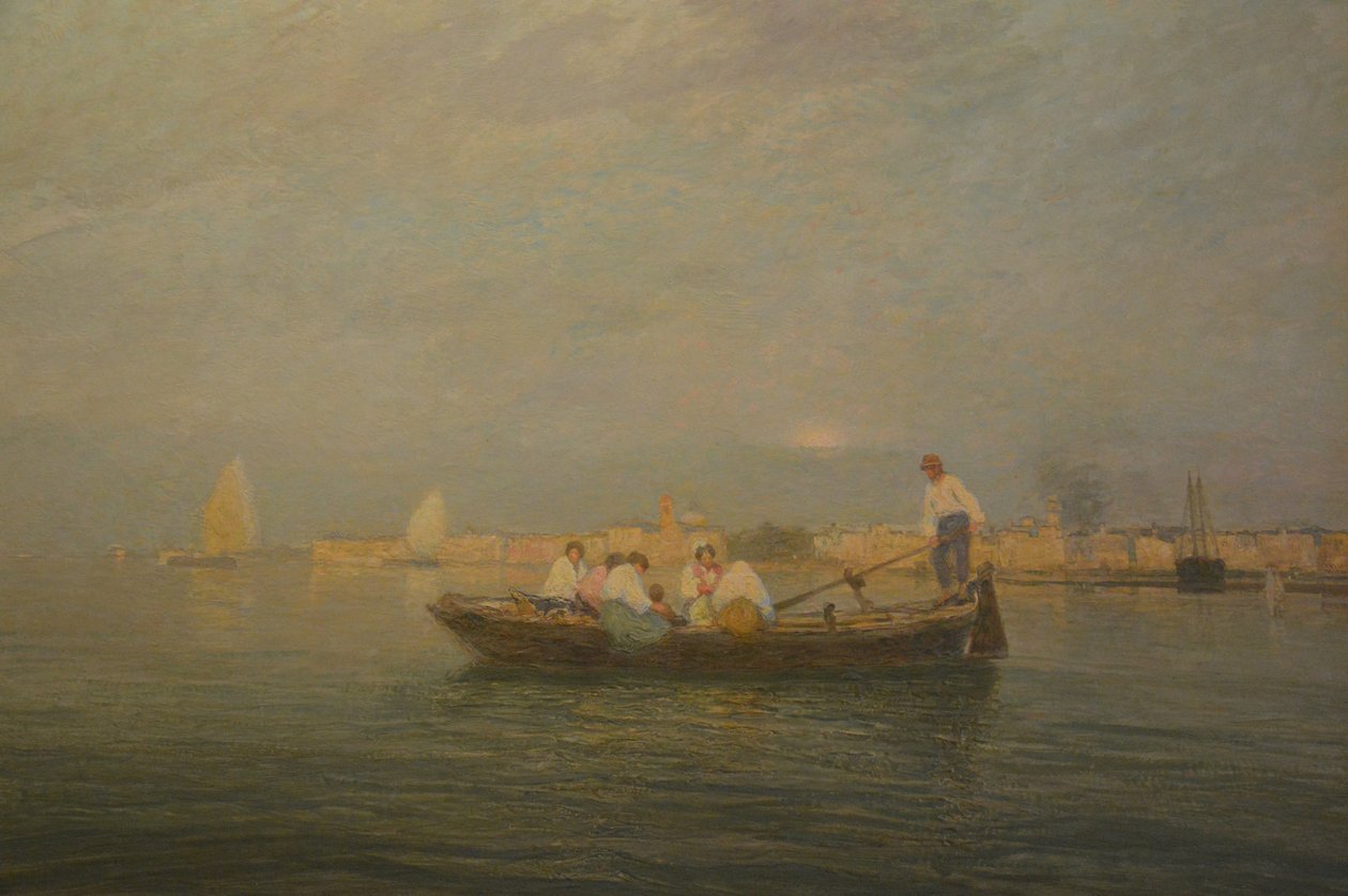 Pietro Fragiacomos maleri fra 1914, Il Traghetto (Færgen) af Pietro Fragiacomo