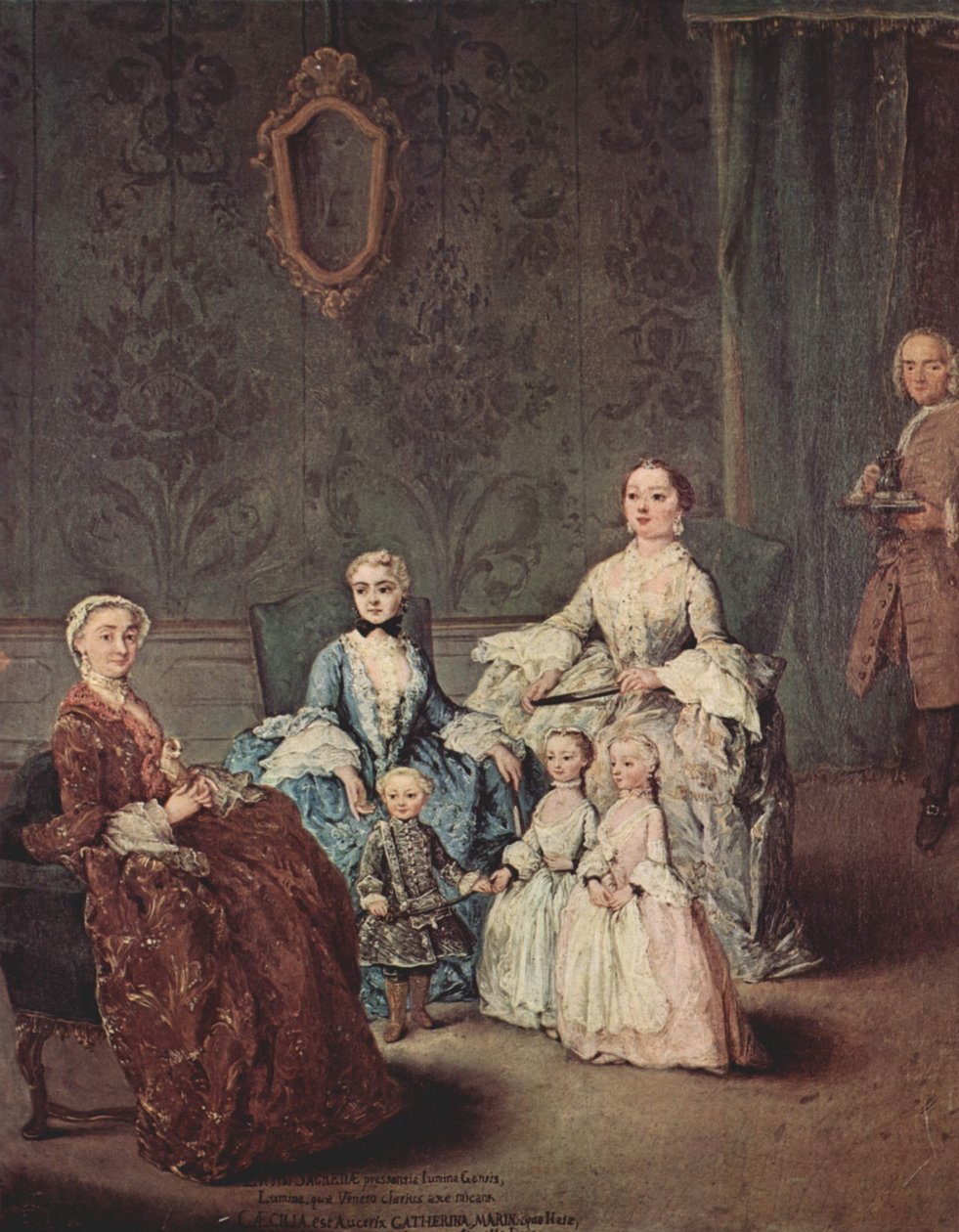Portræt af familien Sagredo af Pietro Longhi