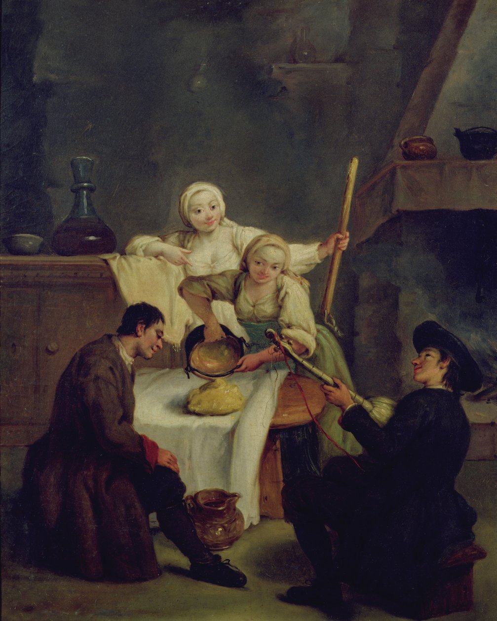 Forberedelse af Polentaen af Pietro Longhi