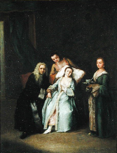 Den syge kvinde, c.1740 af Pietro Longhi
