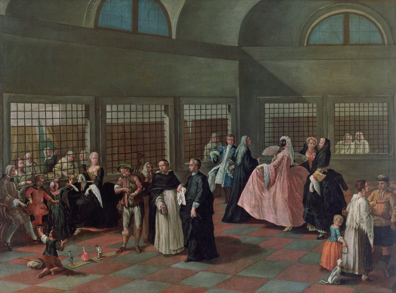 Besøgsstuen i Klosteret af Pietro Longhi