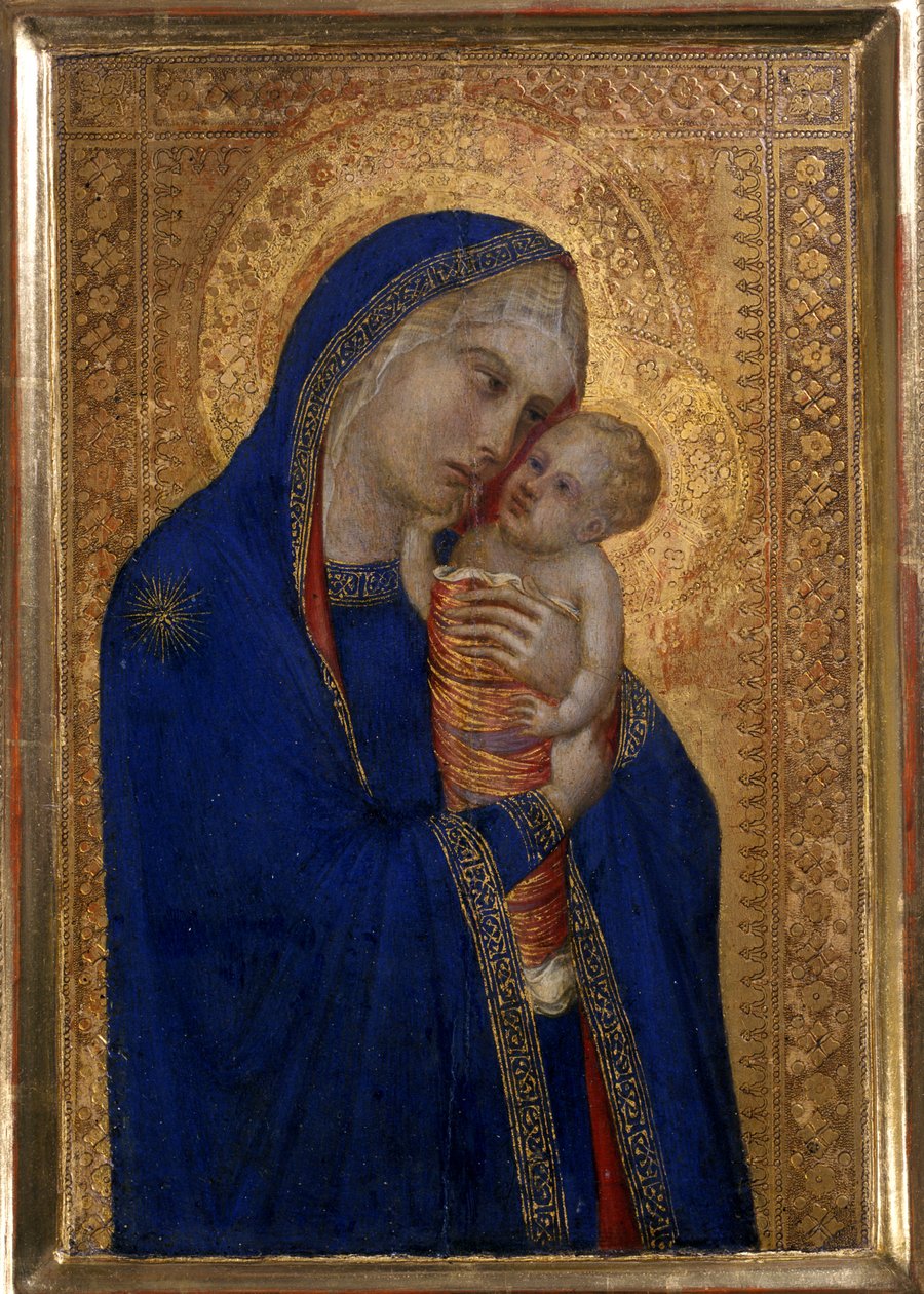 Madonna og barn, ca. 1330 (tempera på træ) af Pietro Lorenzetti