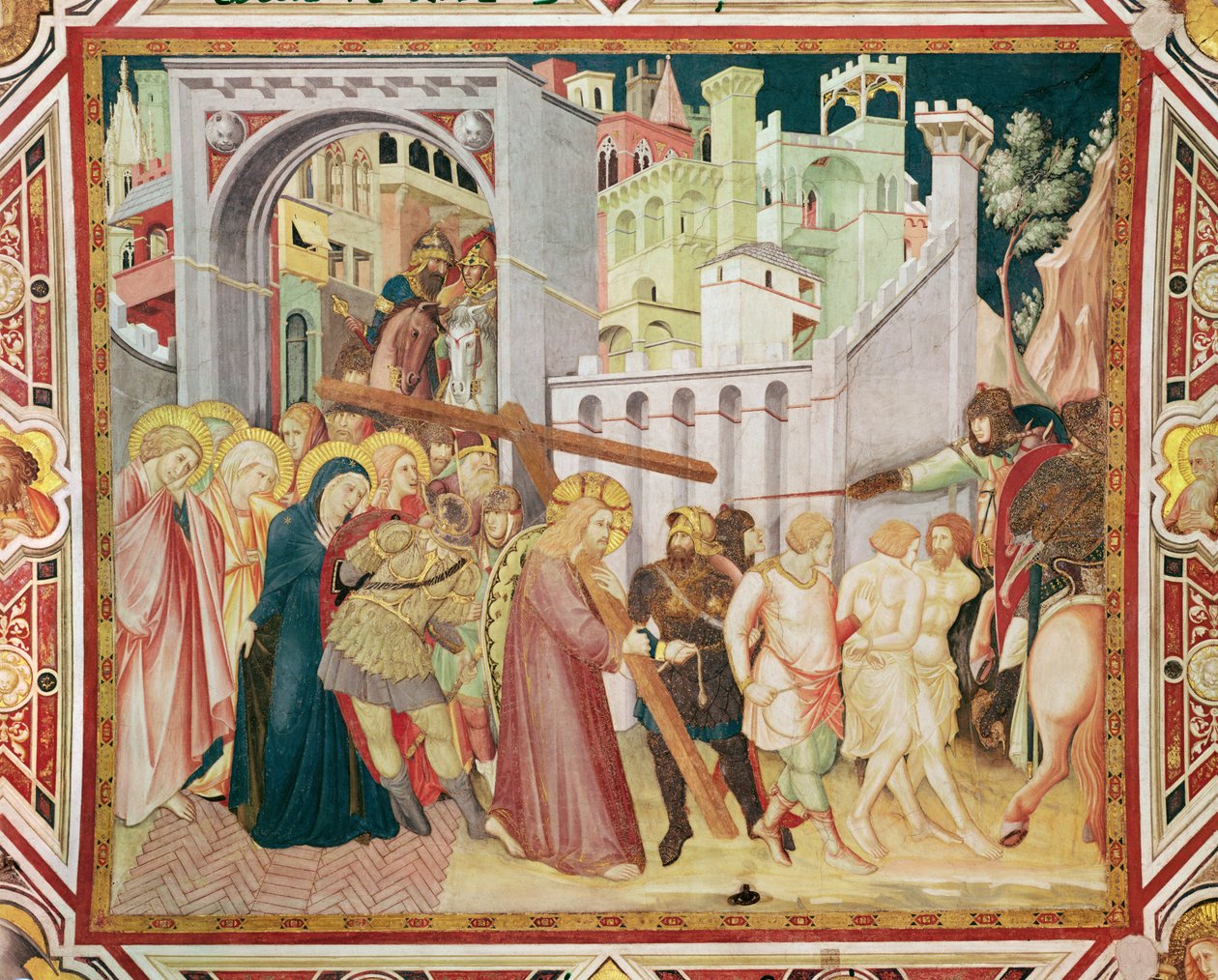 Opstigningen til Golgata, ca. 1320 af Pietro Lorenzetti
