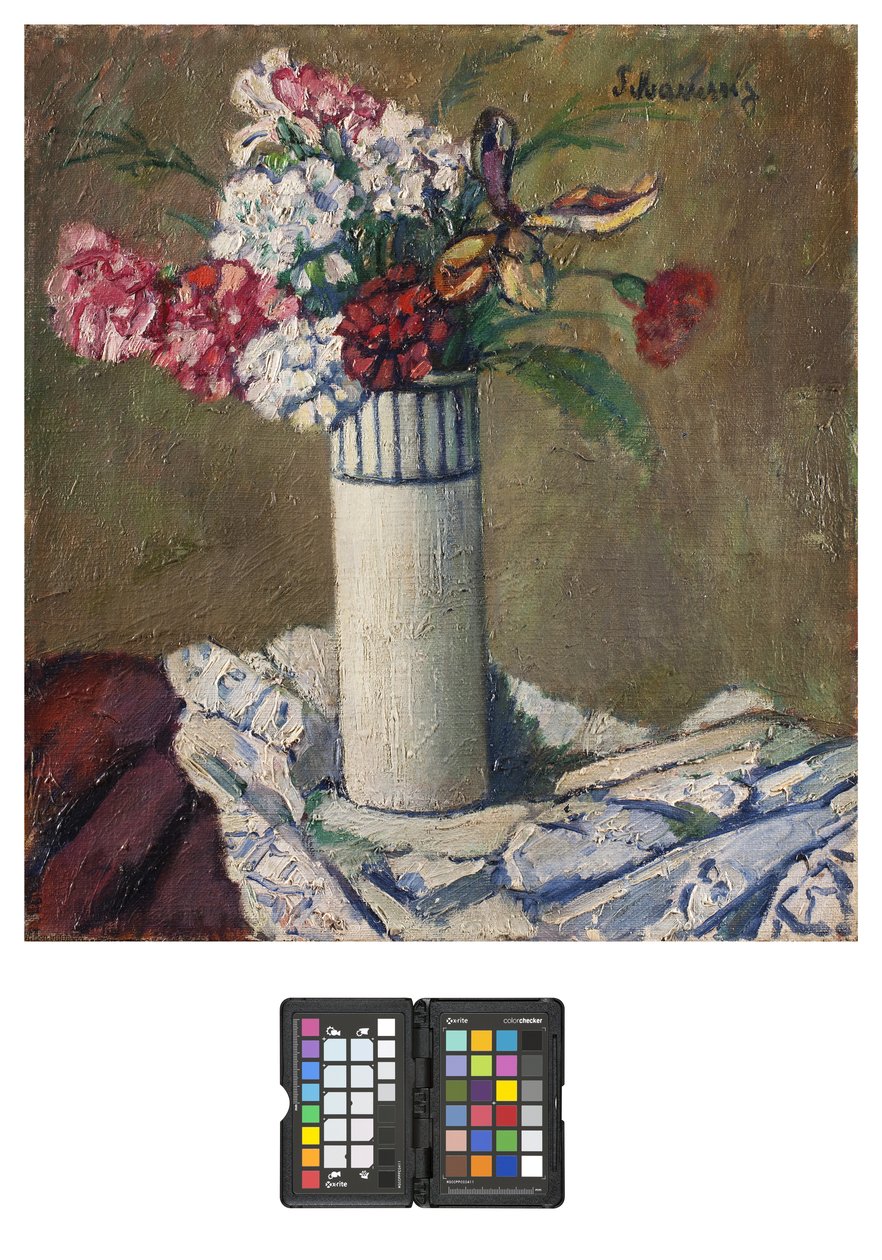 Vase med blomster af Pietro Marussig