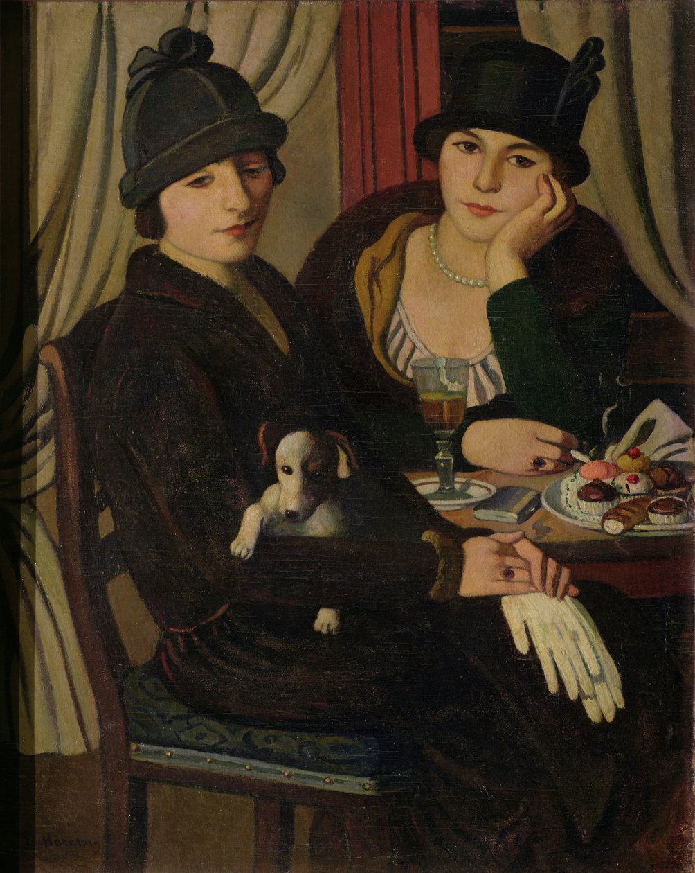 Kvinder i en café, ca. 1924 af Pietro Marussig