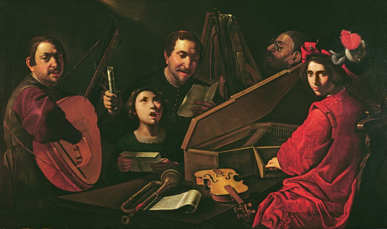 Koncert med musikere og sangere, c.1625 af Pietro Paolini
