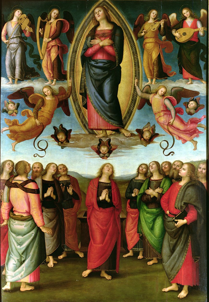 Assumption of the Virgin, 1506 (tempera på panel) af Pietro Perugino
