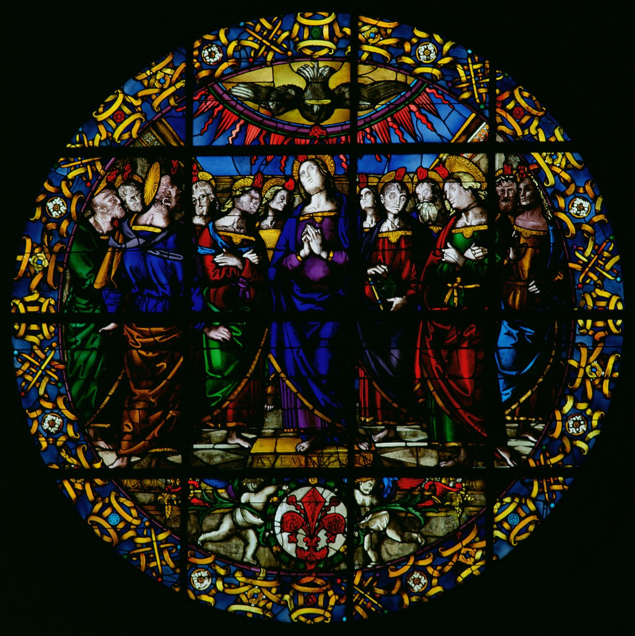 Ave Maria (farvet glas) af Pietro Perugino