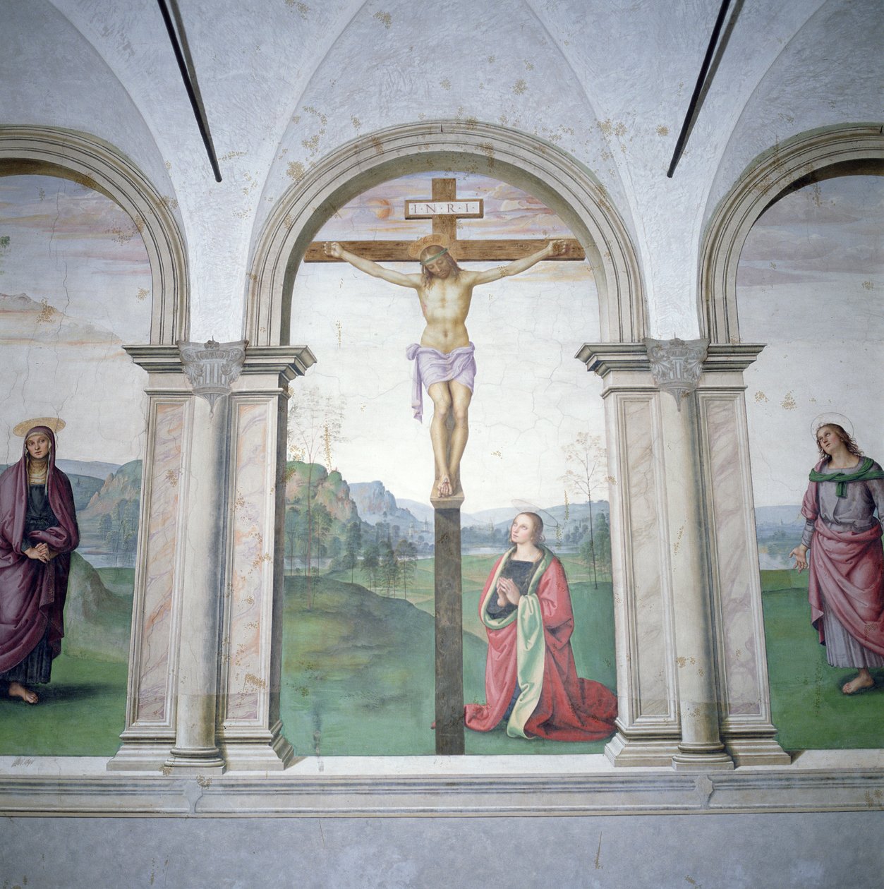 Crucifixion, 1493-6 (se også 169448) af Pietro Perugino