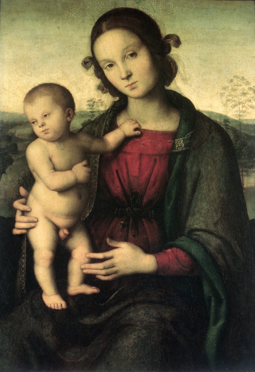 Madonna og barn, ca. 1495 af Pietro Perugino