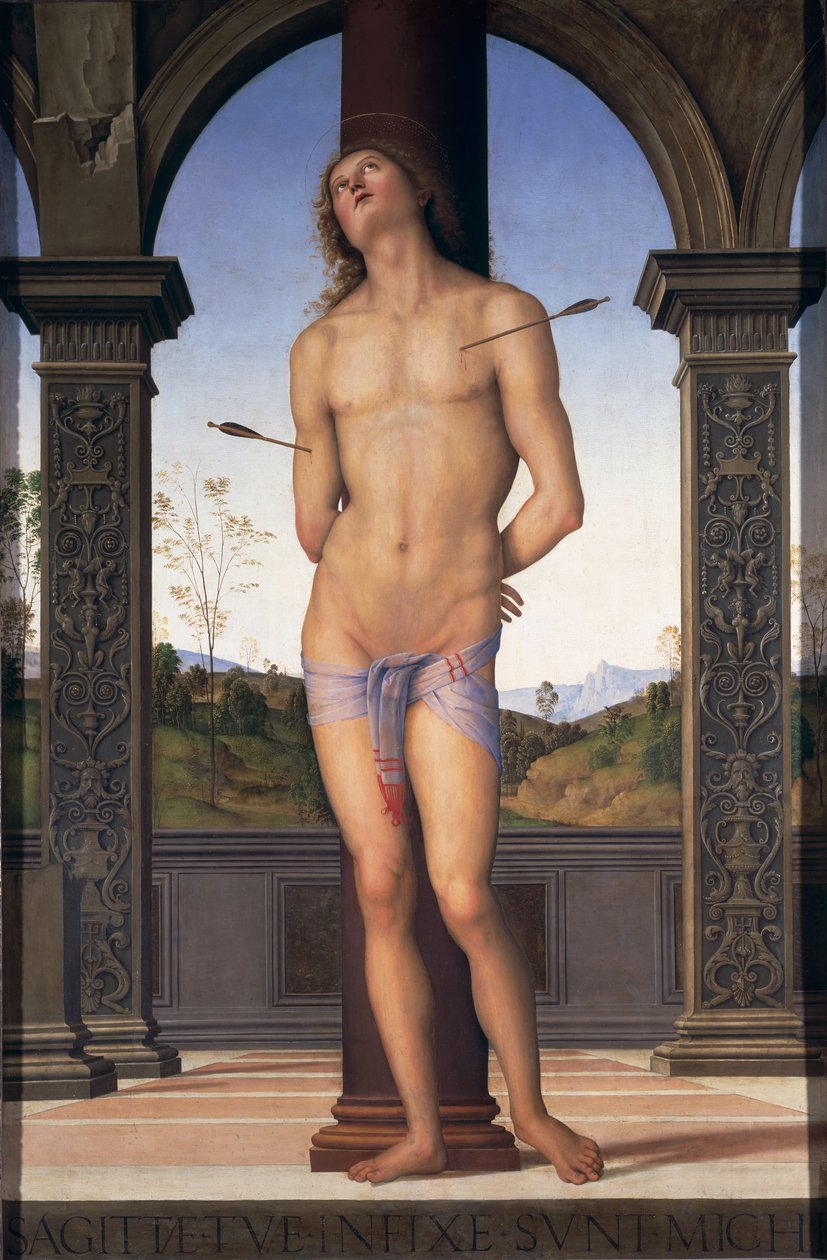 Sankt Sebastian, ca. 1490-1500 af Pietro Perugino