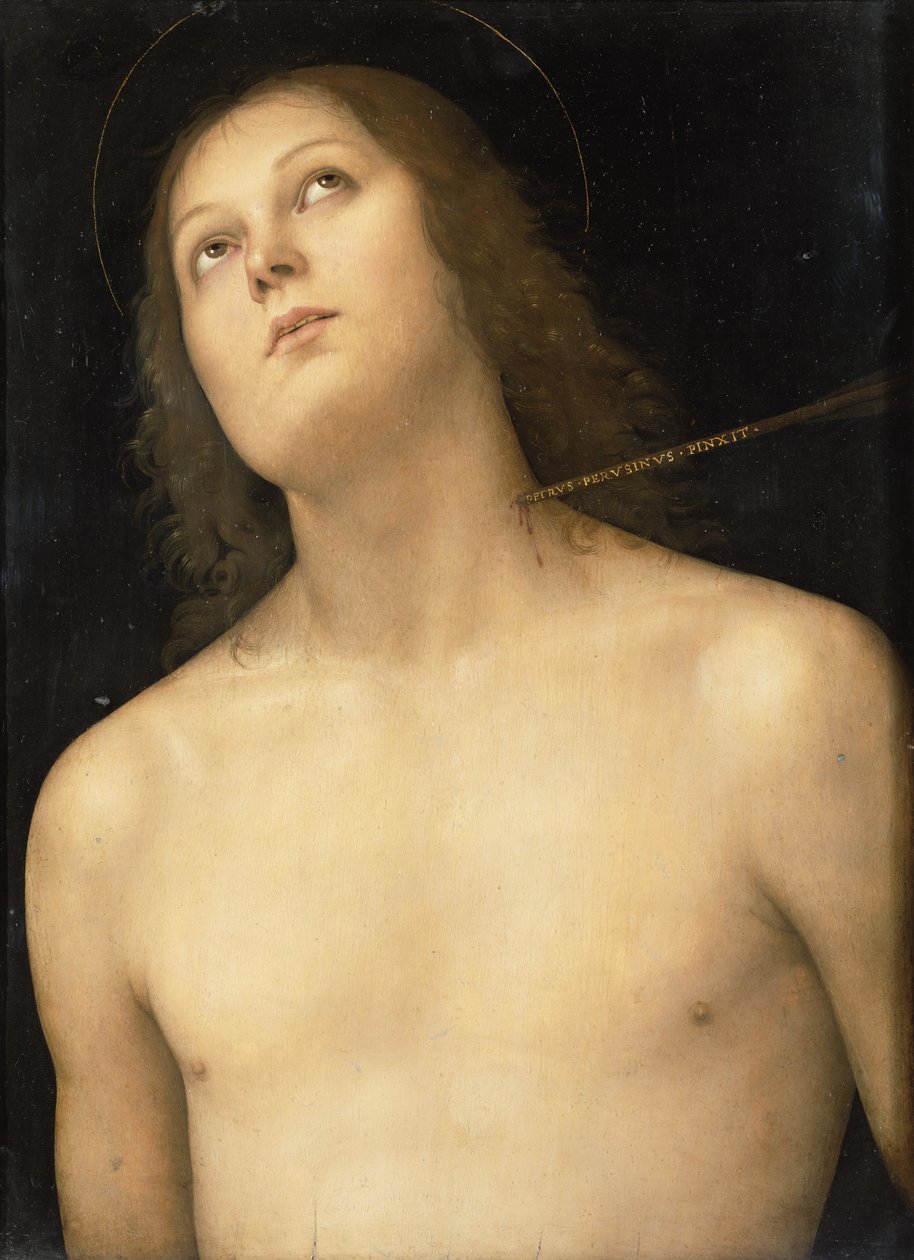 St. Sebastian, ca. 1495 (tempera og olie på panel) af Pietro Perugino