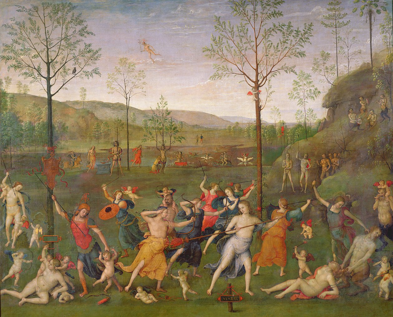 Slaget om kærlighed og kyskhed, efter 1503 af Pietro Perugino