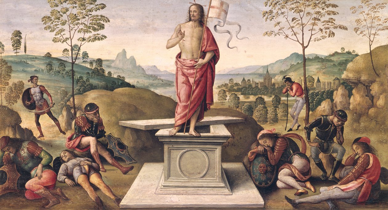 Kristi opstandelse, fra klosteret San Pietro, Perugia, 1496-98 af Pietro Perugino