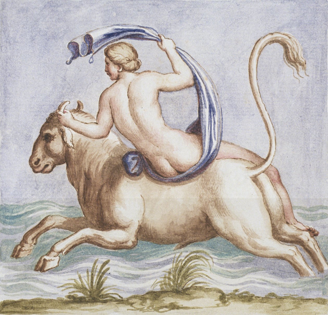 Ms Gen 1496 Plade CXX Rape of Europa, 1674 af Pietro Santi Bartoli