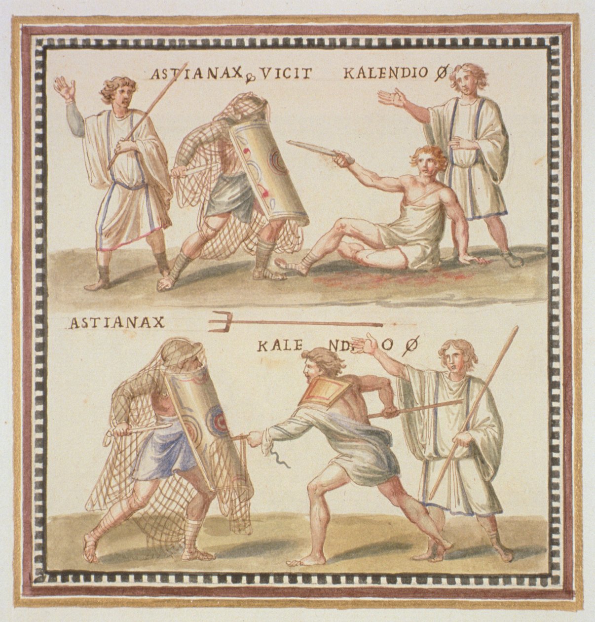 Fru Gen 1496 Plade CXXIV Gladiators, 1674 af Pietro Santi Bartoli