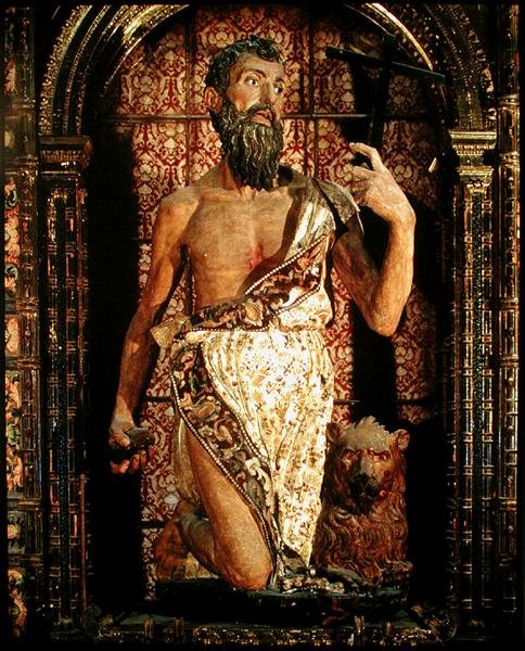 Sankt Hieronymus (polykromt træ) af Pietro Torrigiano