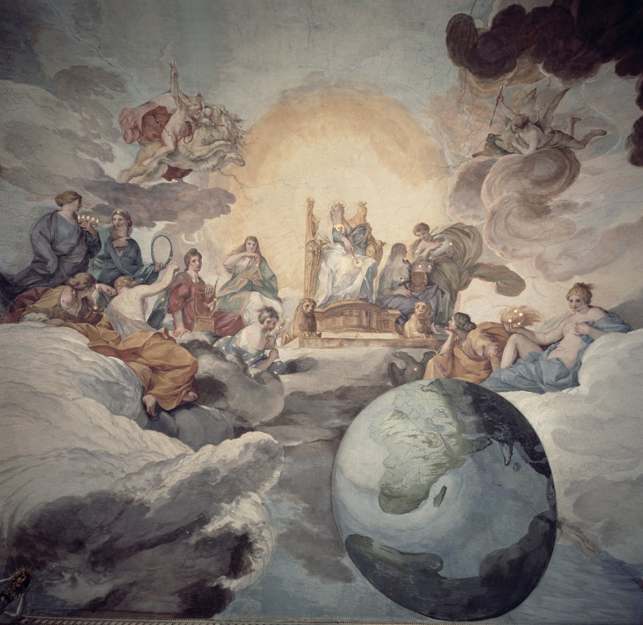 Allegory of the Arts (loftmaleri) af Pietro da Cortona