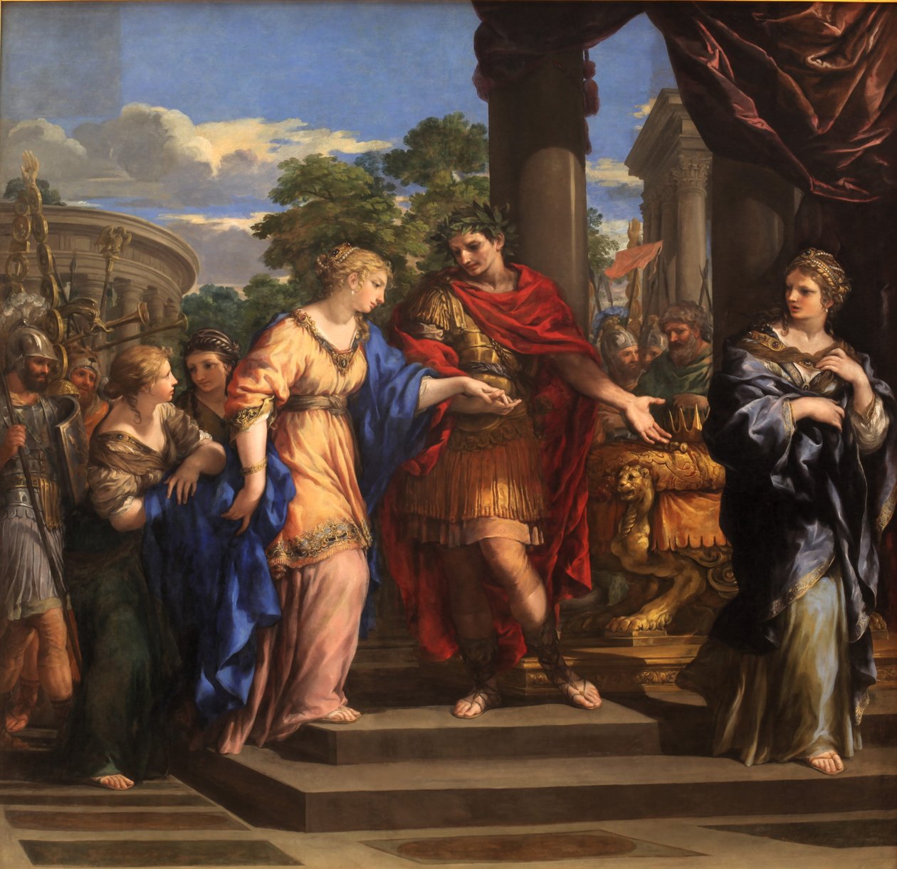 Cæsar giver Cleopatra den egyptiske trone af Pietro da Cortona