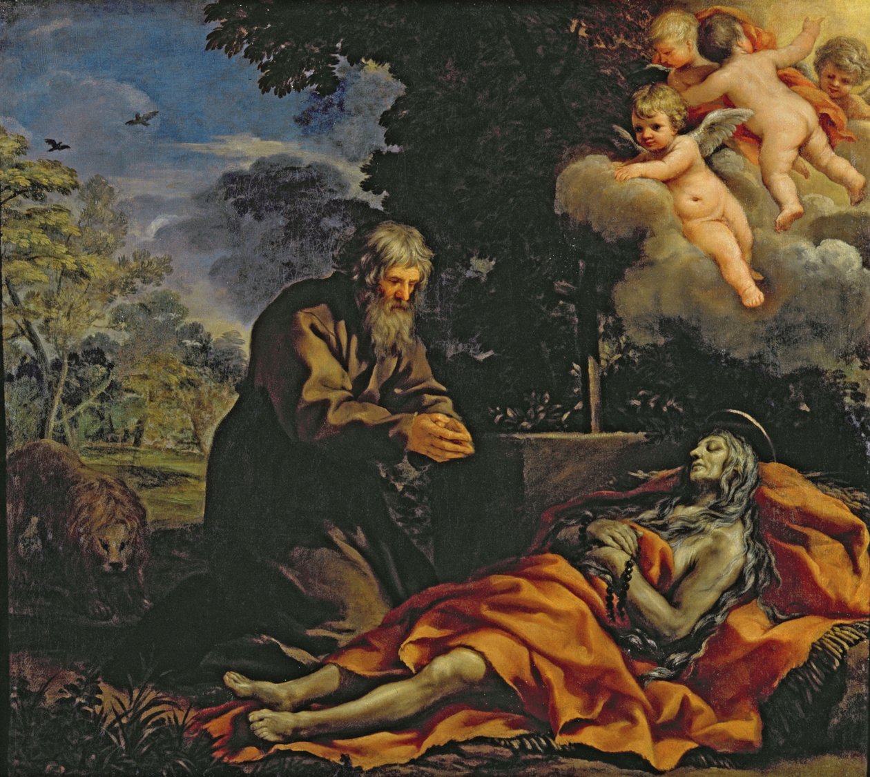 Sankt Maria af Egyptens død af Pietro da Cortona