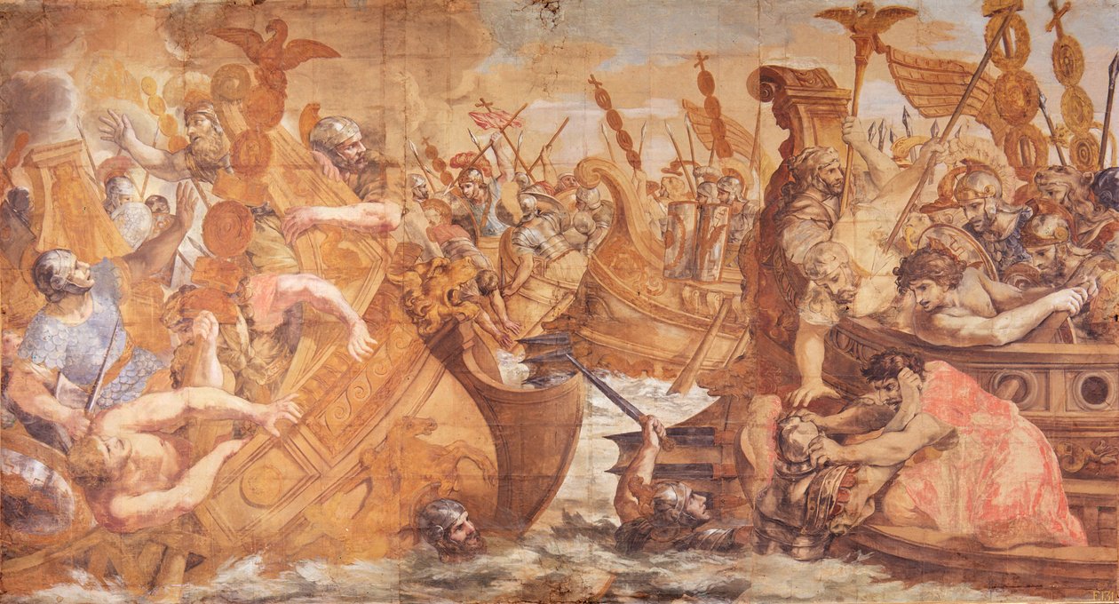 romersk søslag af Pietro da Cortona