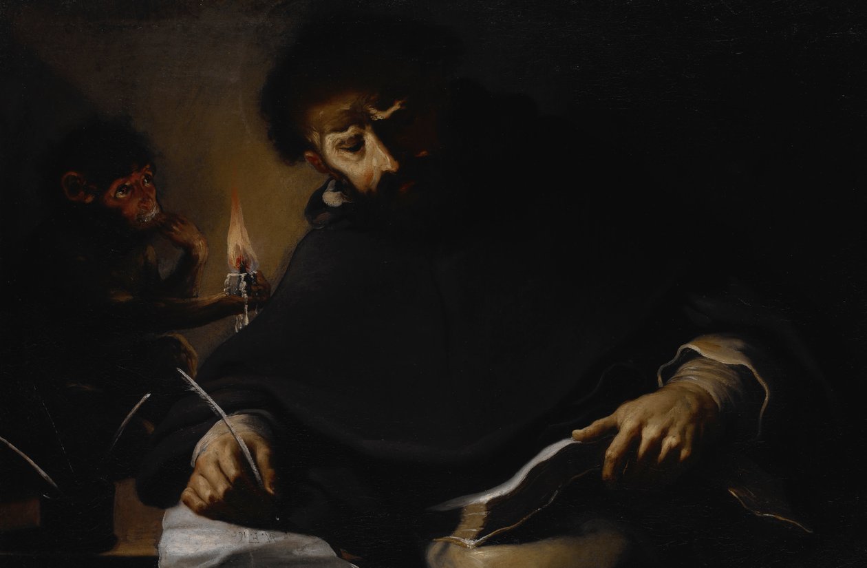 St. Dominic og djævelen af Pietro della Vecchia