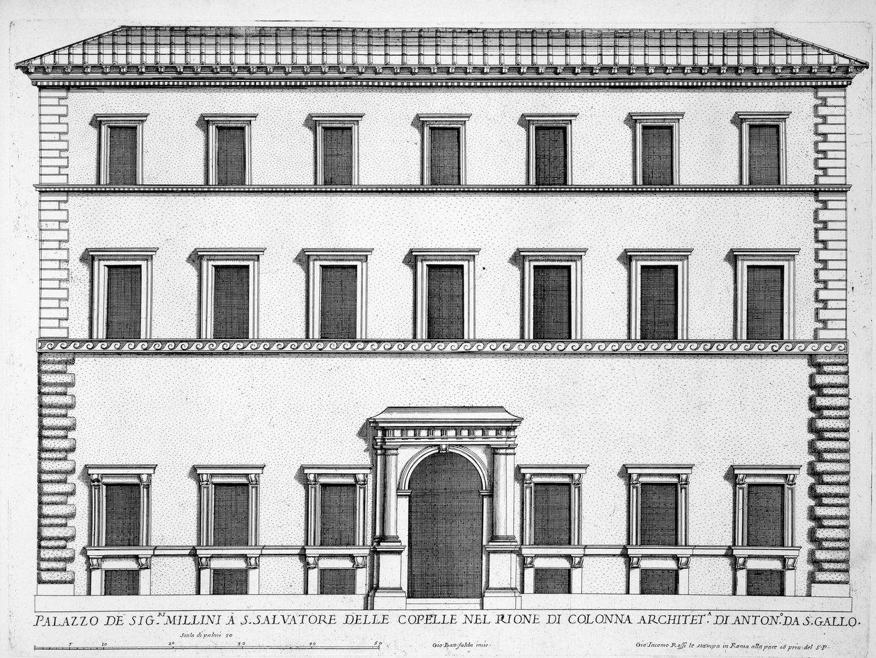 Palazzo Millini, Rom, fra 