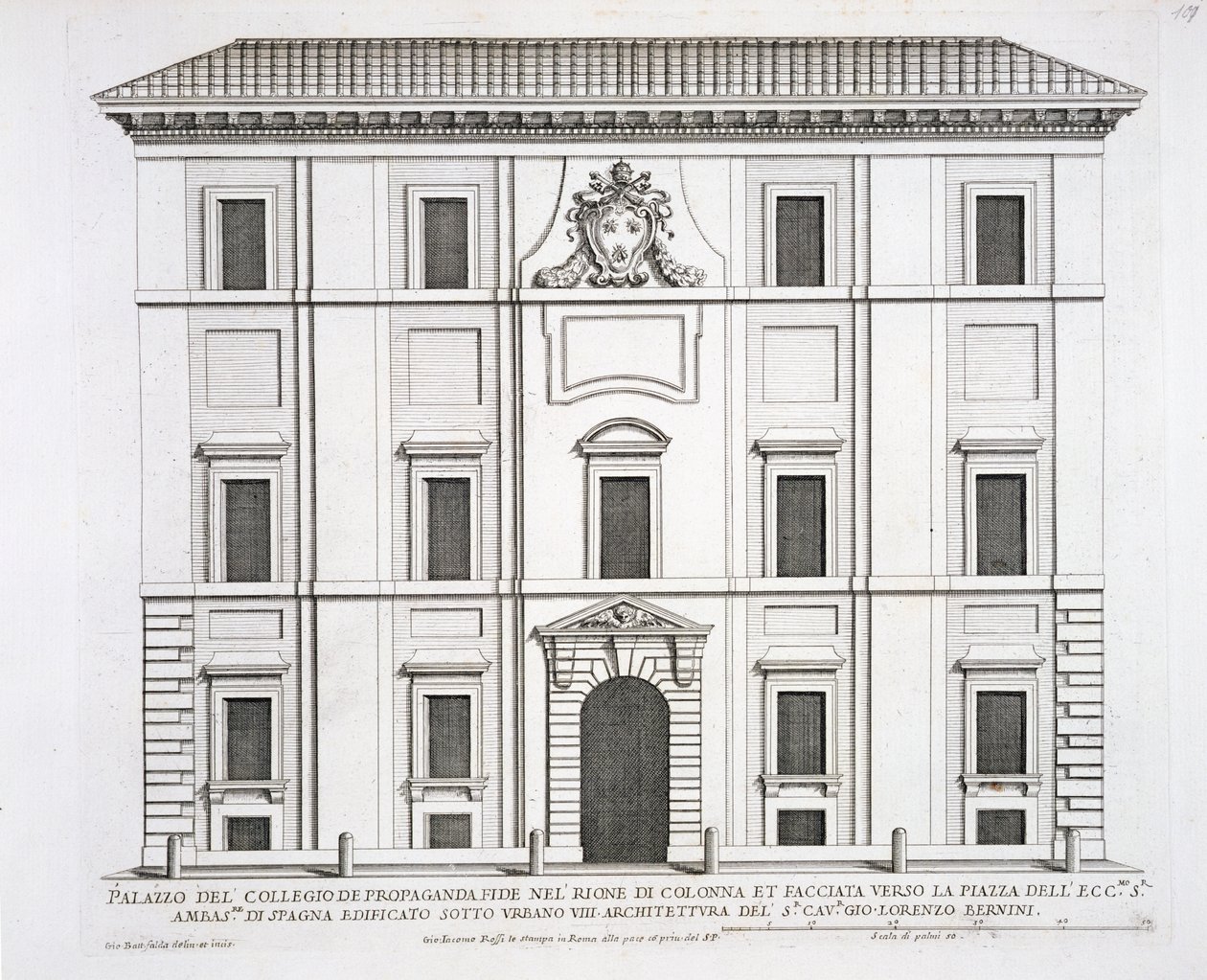 Palazzo del Collegio de Propaganda Fide, fra 