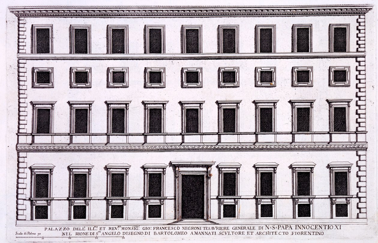 Palazzo af Giovanni Francesco Negroni, kasserer for pave Innocentius XI (1611-89), Rom, fra 