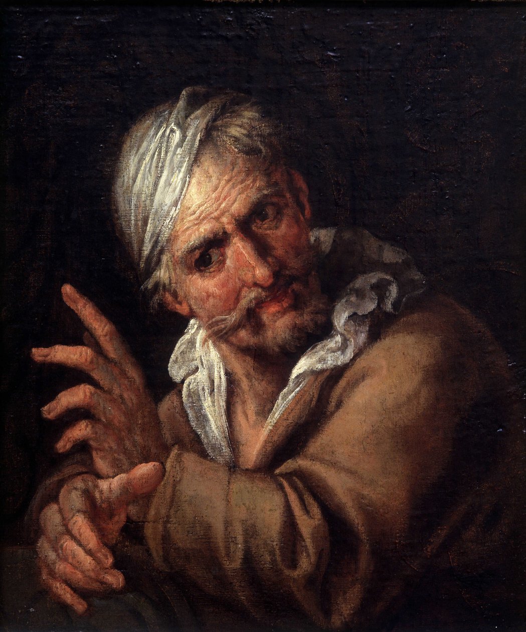 Gammel mands ansigt af Pietro  Della Vecchia