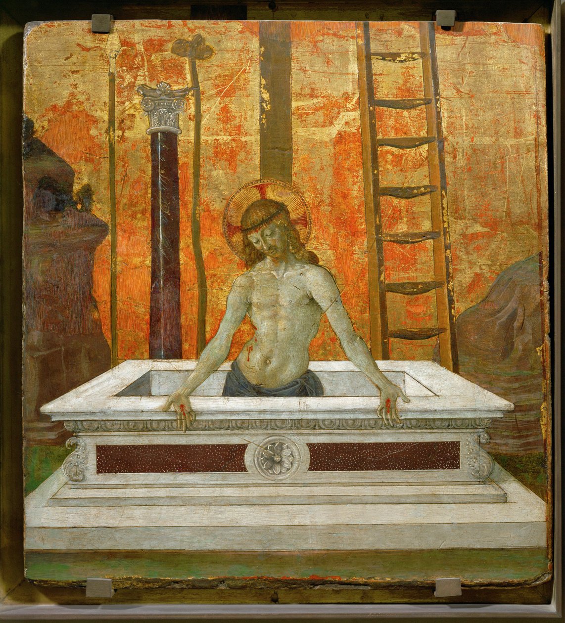 Kristus rejser sig fra graven ... af Pietro (studio of) Perugino