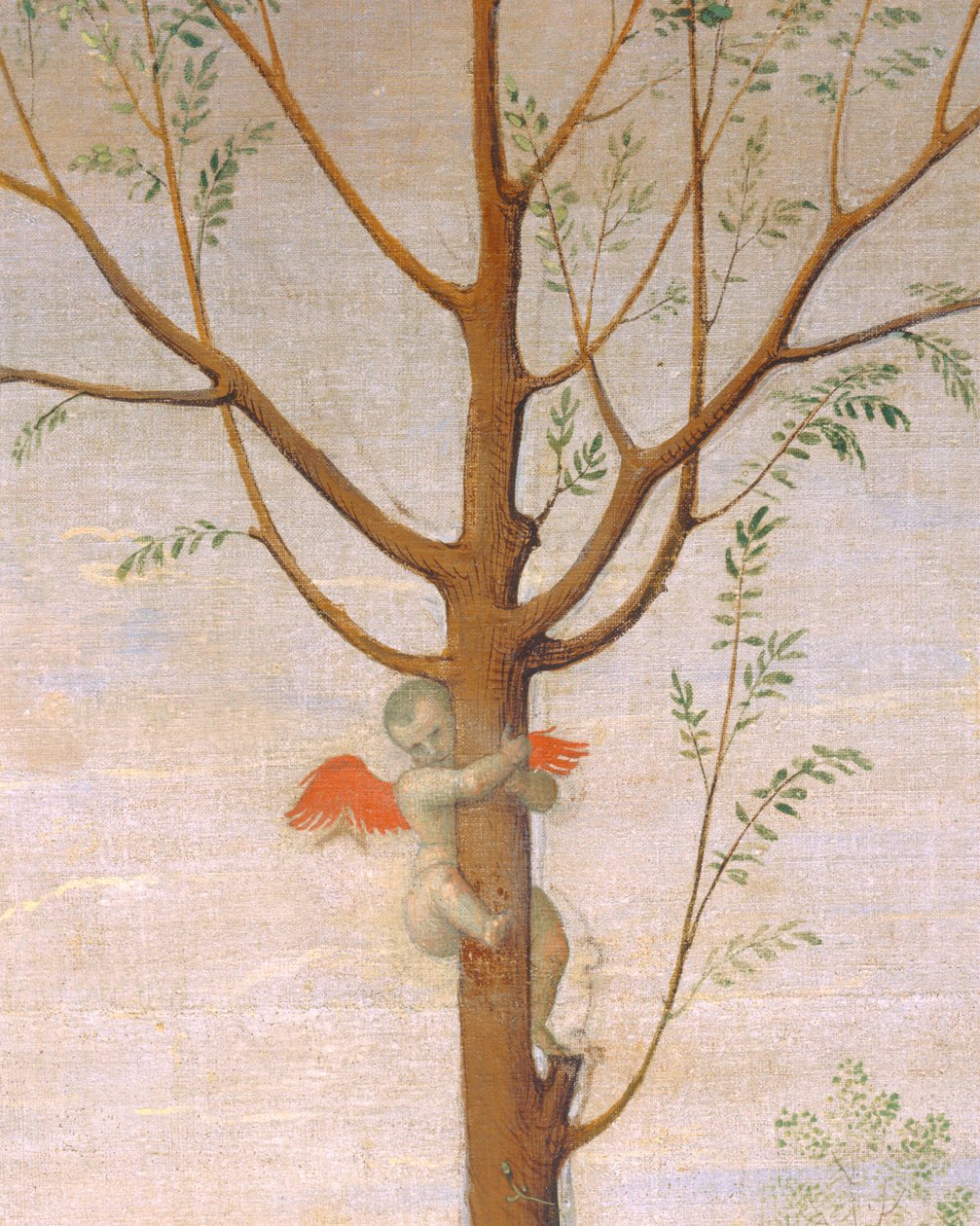 Kampen mellem kærlighed og kyskhed ... af Pietro (studio of) Perugino