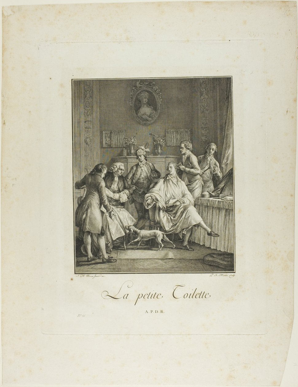 Den lille toilette, fra Monument du Costume Physique et Morale de la fin du XVIIIe siècle af Pietro Antonio Martini