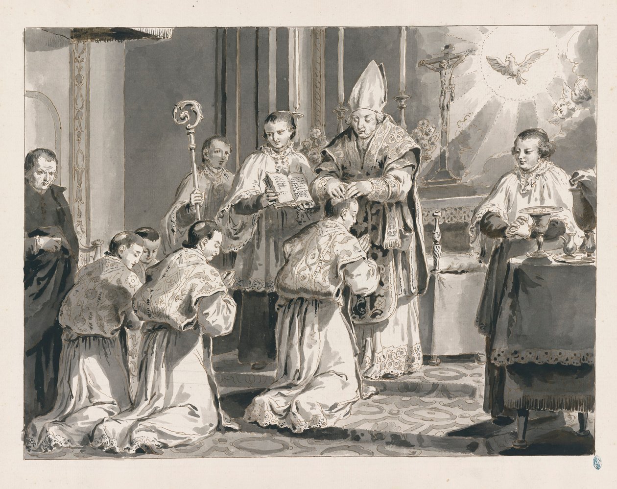 Ordination fra De syv sakramenter af Pietro Antonio Novelli