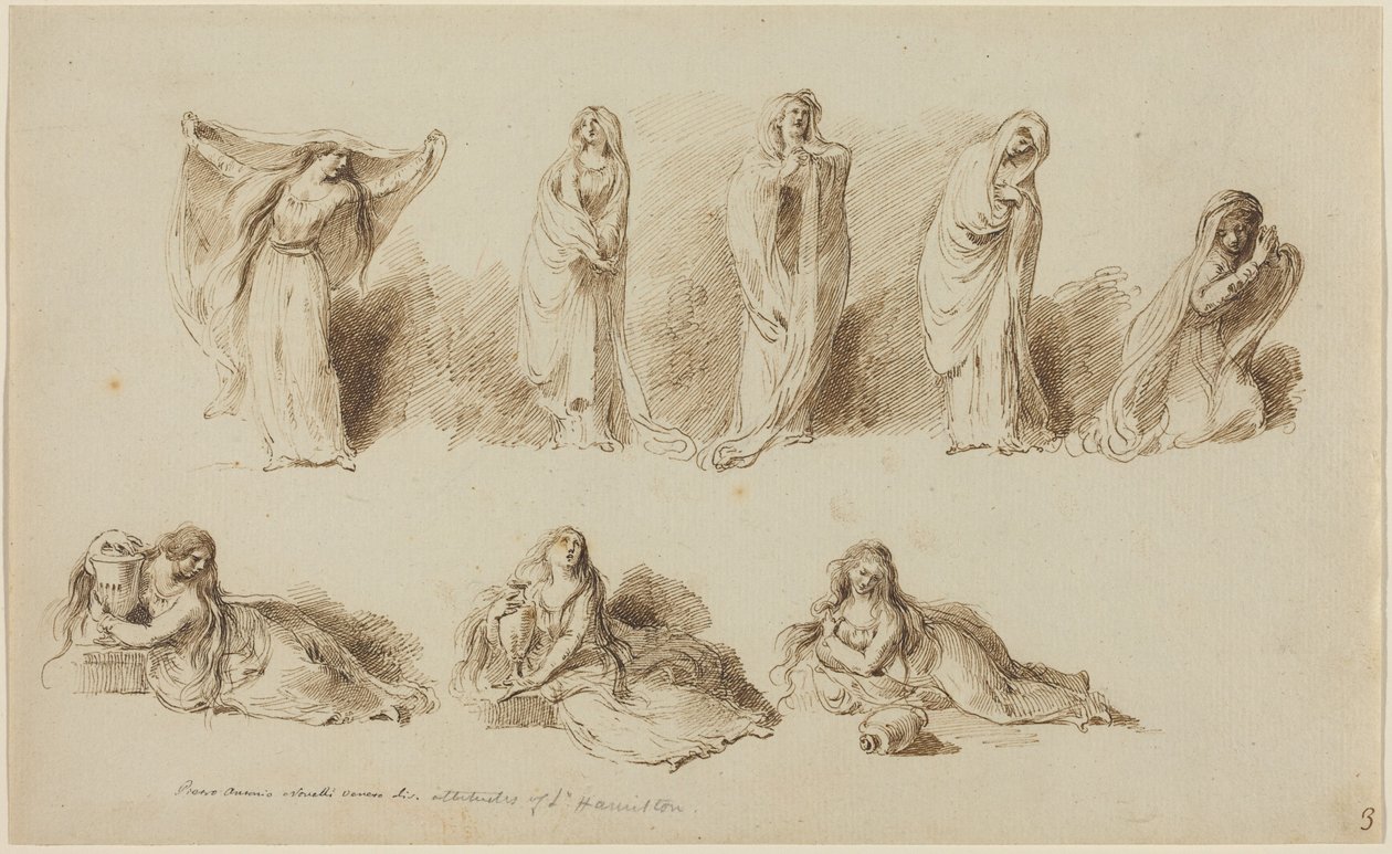 Lady Hamiltons holdninger af Pietro Antonio Novelli