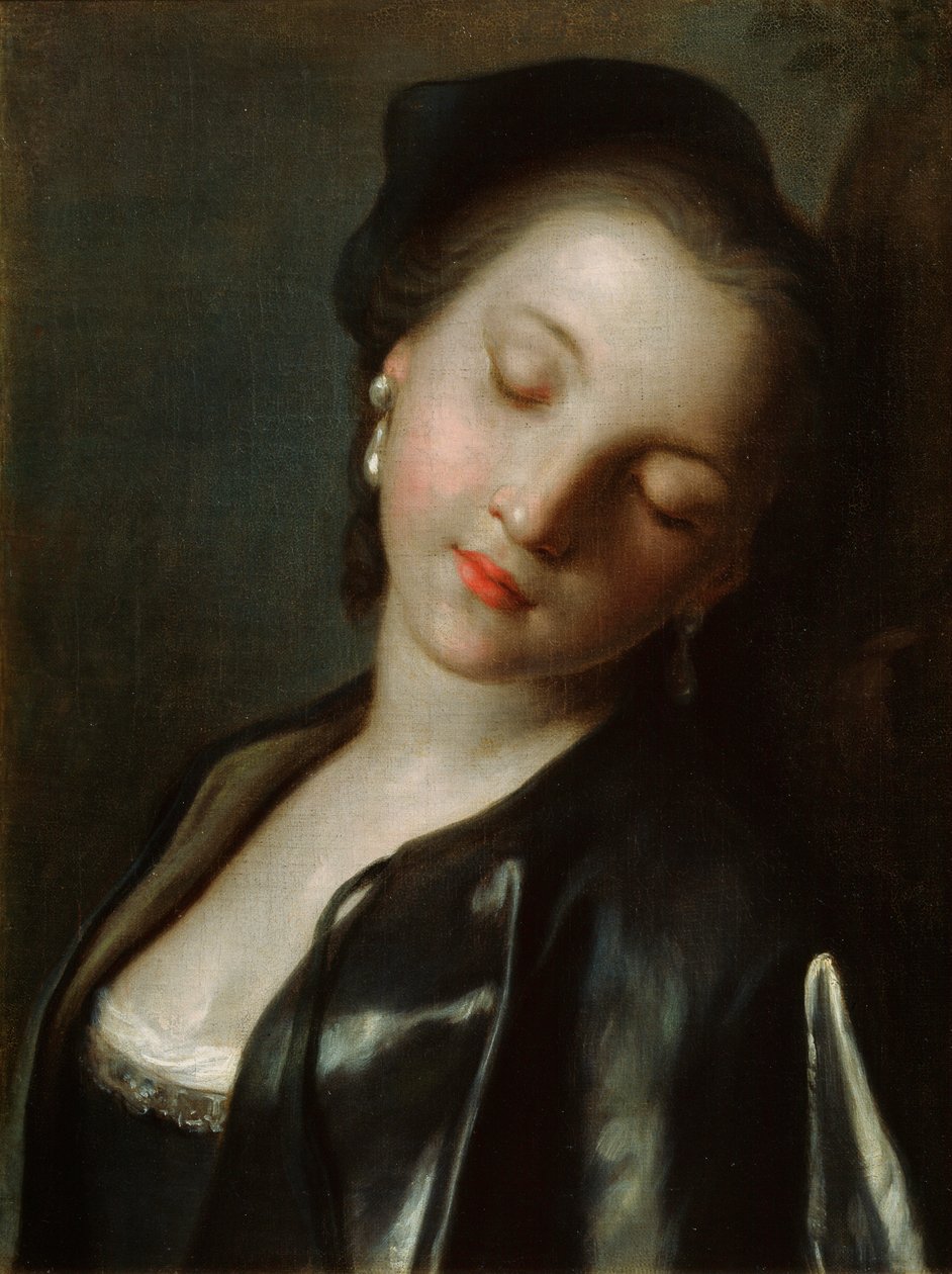 Sovende ung kvinde, midten af 1700-tallet af Pietro Antonio Rotari