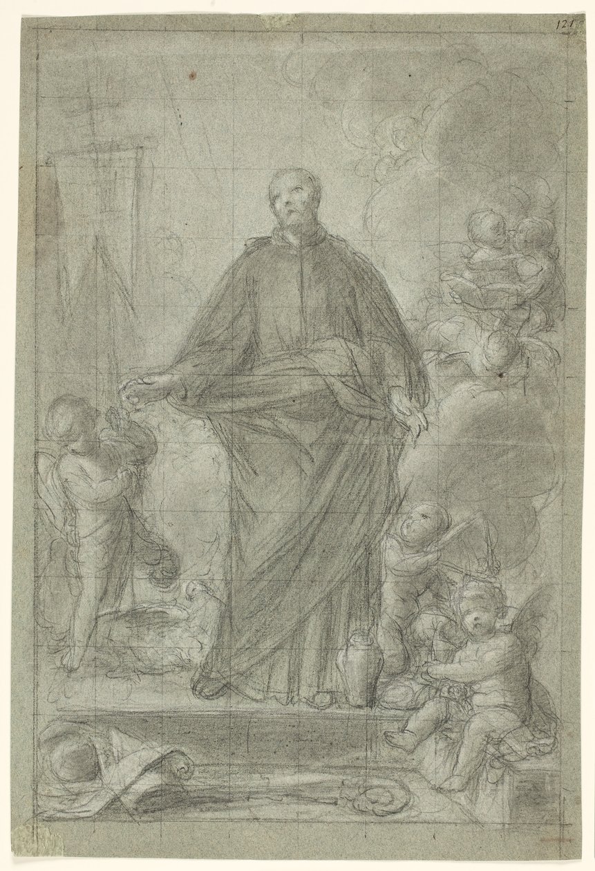 St Cajetan af Thiene (?) omgivet af putti af Pietro Antonio de Pietri