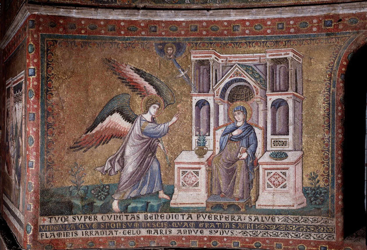 The Mosaic Annunciation of the Apsis af Pietro Cavallini af Pietro Cavallini