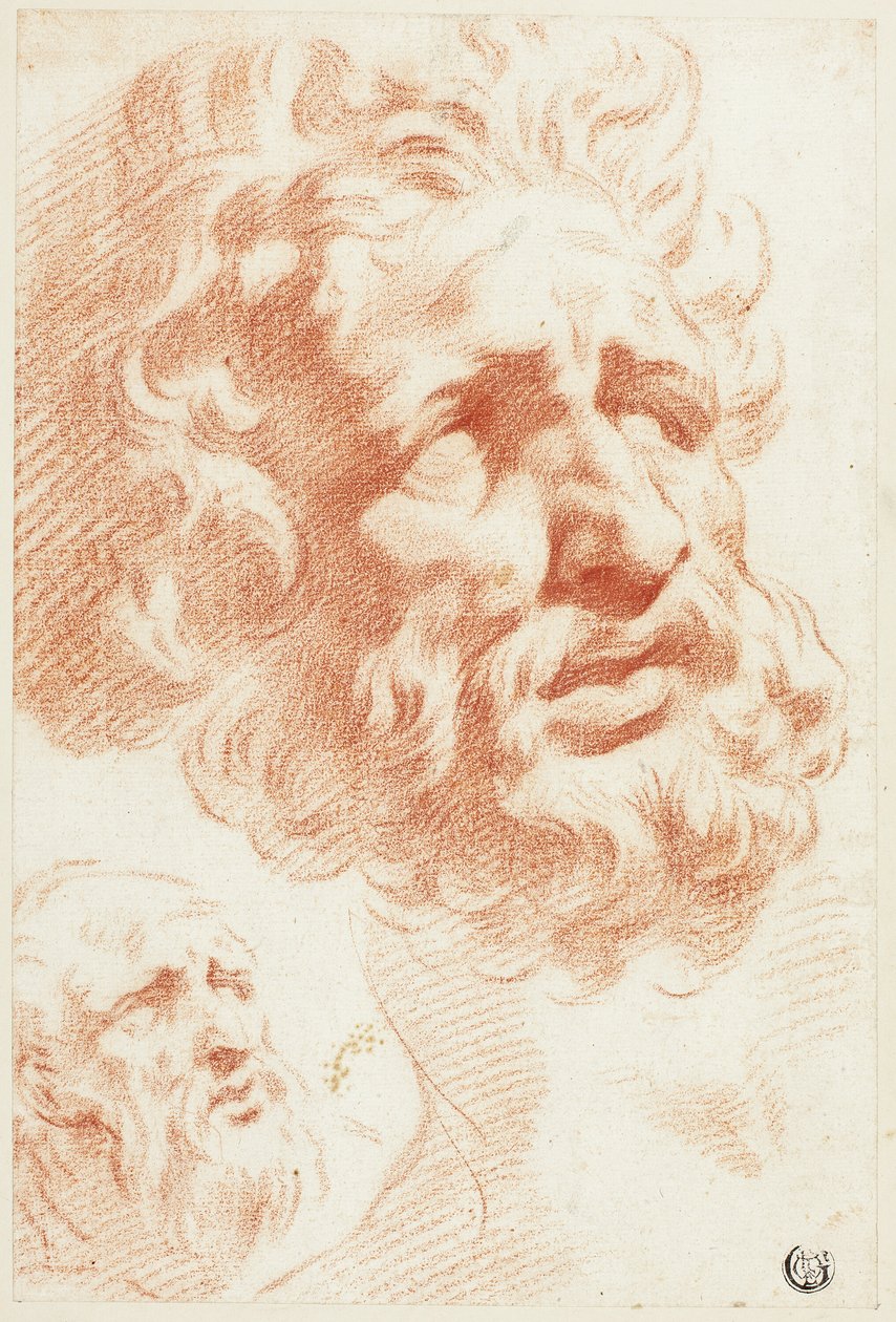 To skæggede hoveder af Pietro Dandini