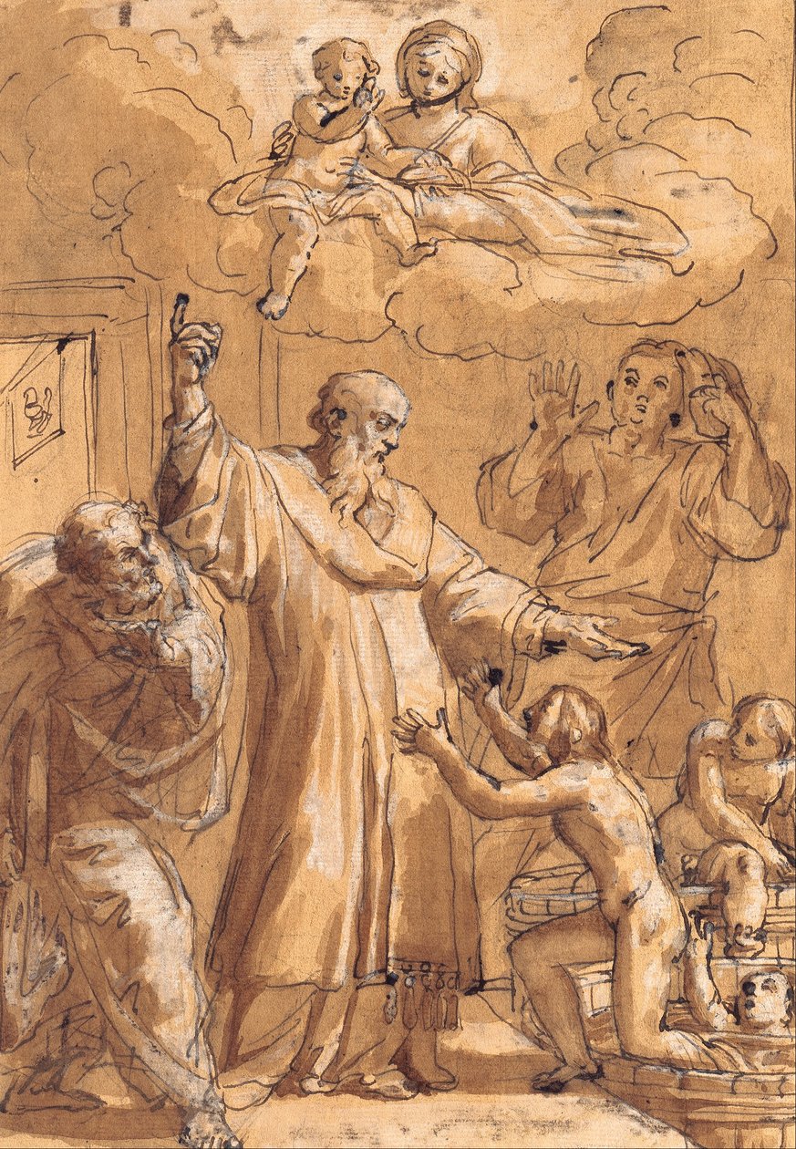 Sankt Nikolaus af Bari vækker tre børn af Pietro De’ Pietri