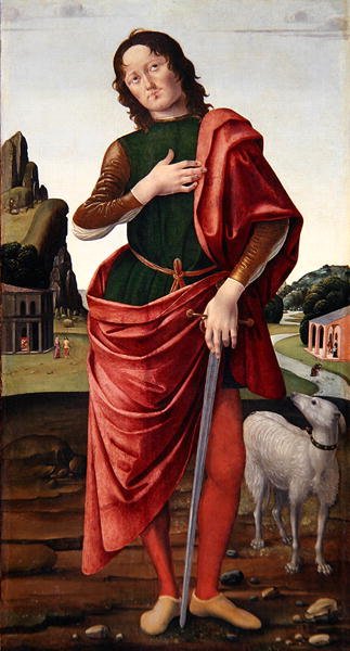 St. Julian the Hospitaller (olie på lærred) af Pietro Donzelli