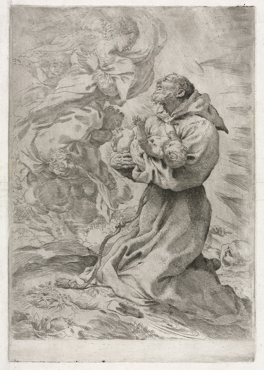 Visionen om St. Francis af Assisi af Pietro Faccini