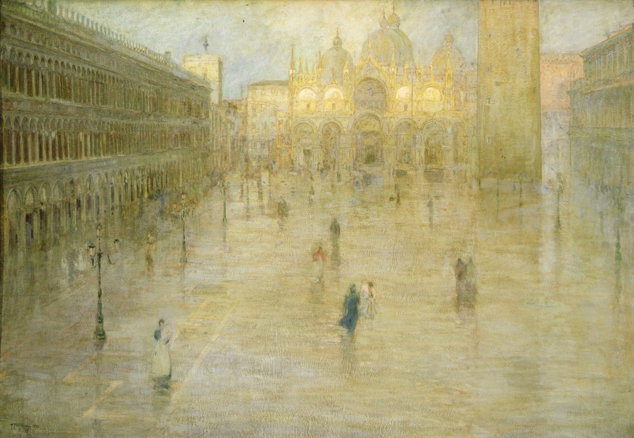 Piazza San Marco i Venedig af Pietro Fragiacomo