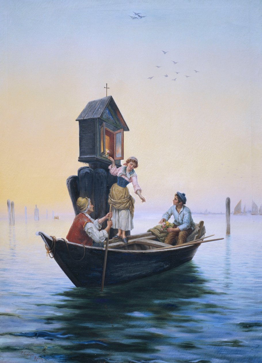 At deltage i en venetiansk helligdom, af Pietro Gabrini