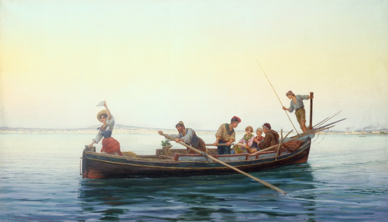 På vej hjem, Napoli-bugten af Pietro Gabrini
