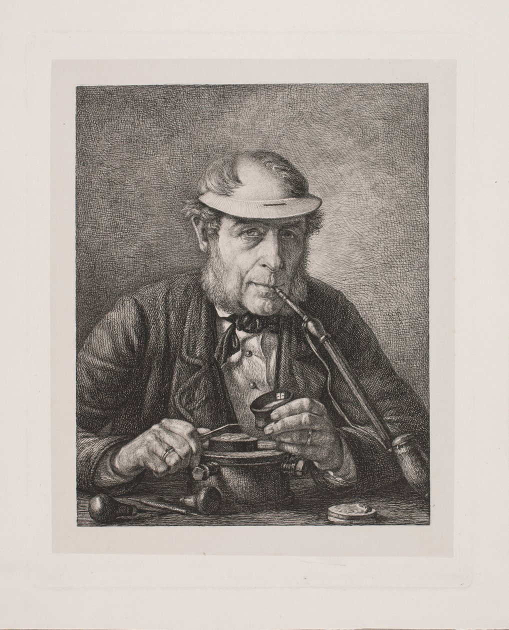 Portræt af kunstnerens far, medaillør F.C. Krohn af Pietro Købke Krohn