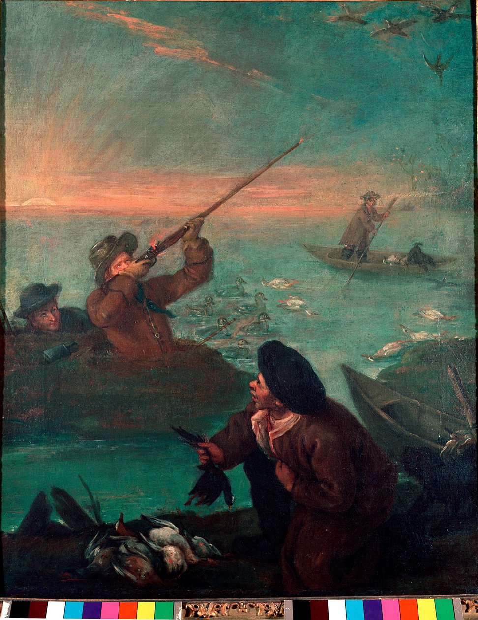 Andejagt i lagunen Maleri af Pietro Longhi (1702-1785) 1765-1770 Søn. 61x49,5 cm Venedig Pinacoteca Querini-Stampalia af Pietro Longhi