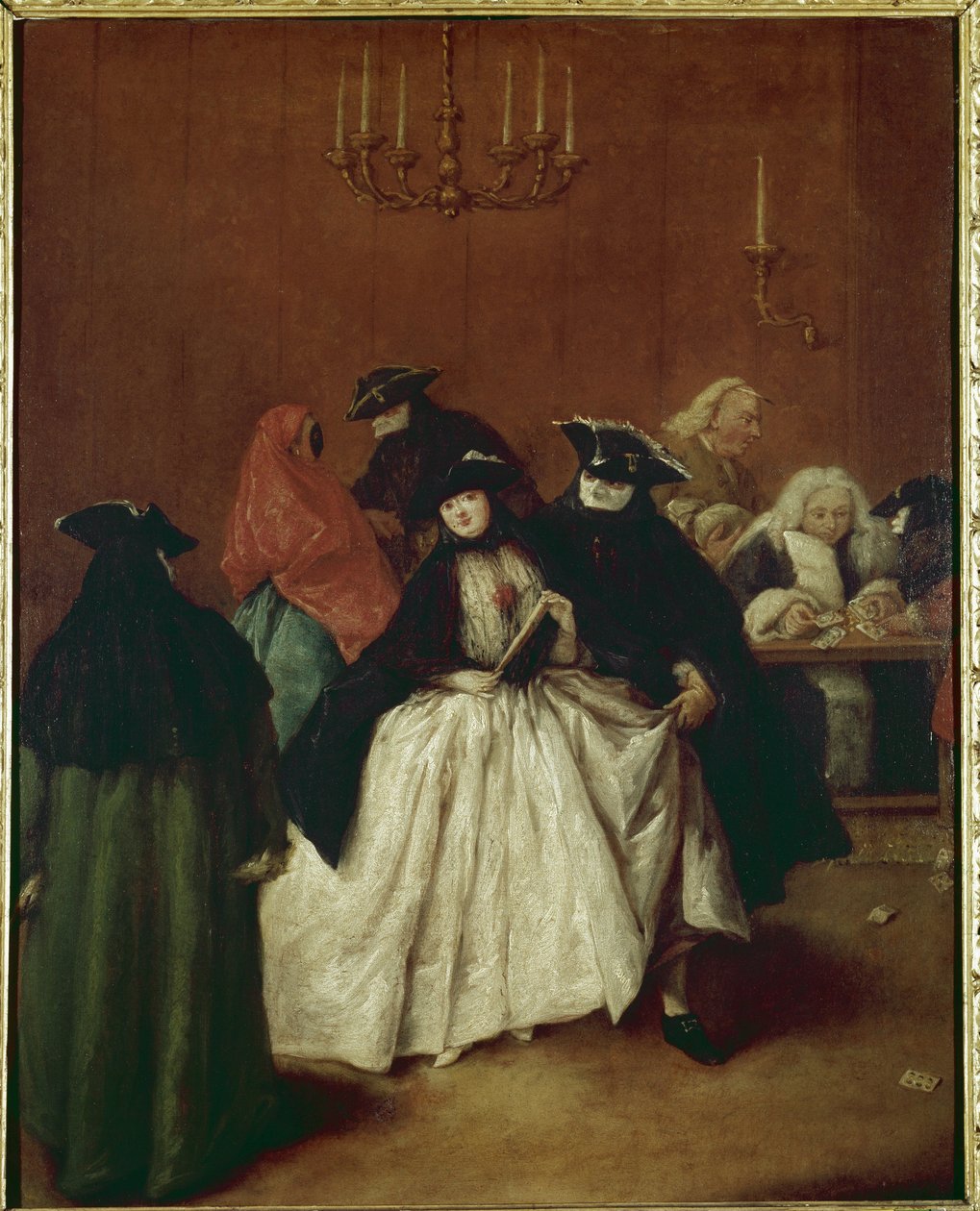 Il Ridotto (det private rum i Palazzo San Moise, Venedig) eller maske en reduto (Il Ridotto eller Maschere a 