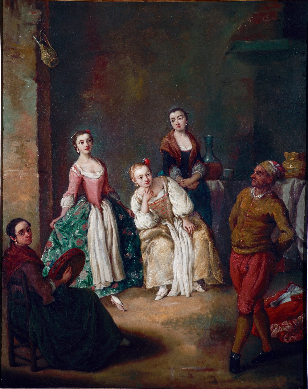 La forlane (La furlana), en populær dans i Venedig-regionen. Maleri af Pietro Longhi (1702-1785) 1750 søn. 62x51 cm Ca 